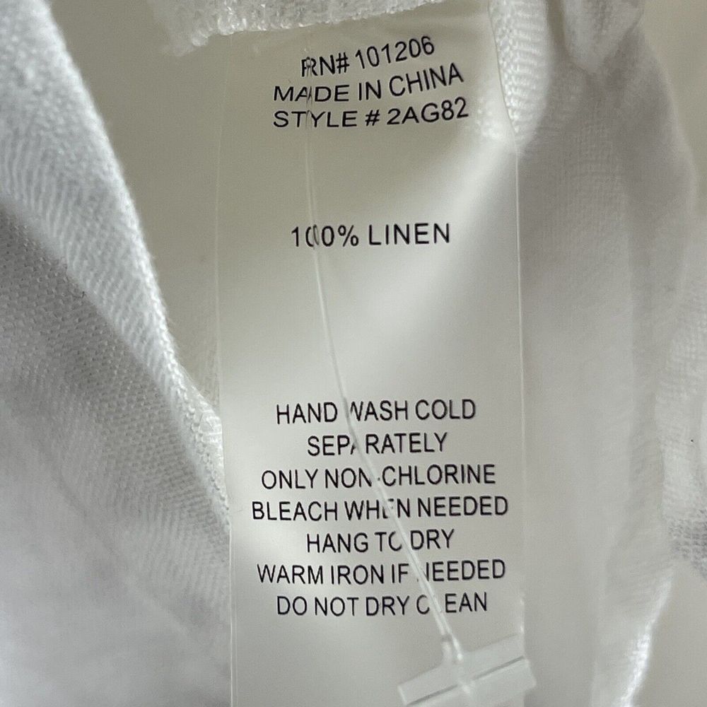 Soft Surroundings‎ Women Tunic Top Size Large White Cream Linen Button Blouse - Picture 7 of 16